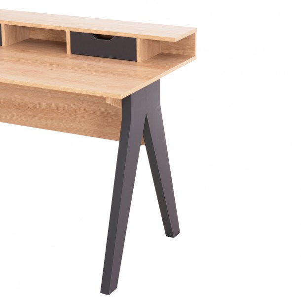 ΓΡΑΦΕΙΟ FB918290 ΜΕΛΑΜΙΝΗ ΣΕ SONAMA-ΓΚΡΙ 120x19-59x75-85,5ΥΥεκ. 6