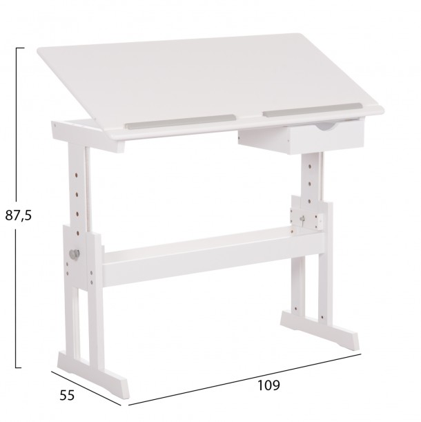 ΓΡΑΦΕΙΟ/ΣΧΕΔΙΑΣΤΗΡΙΟ FB918289 MDF ΣΕ ΛΕΥΚΟ 109x55x87,5Υεκ 1