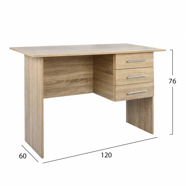 ΓΡΑΦΕΙΟ ΜΕΛΑΜΙΝΗΣ FB92029.02 ΜΕ 3 ΣΥΡΤΑΡΙΑ SONAMA 120X60X76 εκ. 1