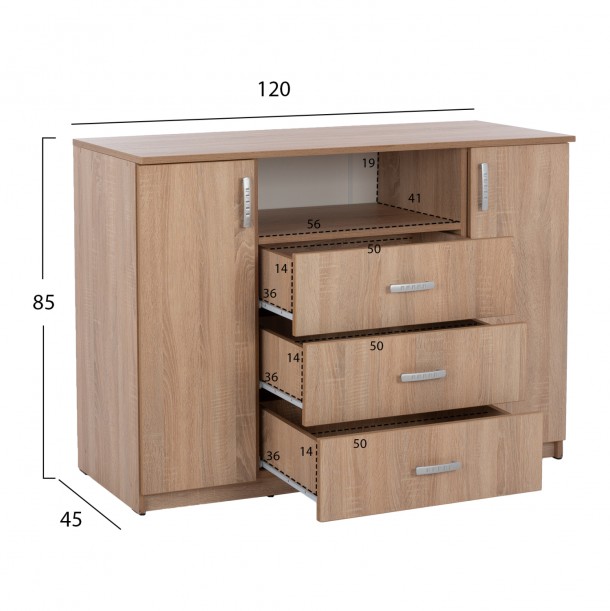 ΣΕΤ ΚΡΕΒΑΤΟΚΑΜΑΡΑΣ 6ΤΜΧ FB911759 ΜΕΛΑΜΙΝΗ SONAMA OAK-ΓΙΑ ΣΤΡΩΜΑ 160x200εκ 5