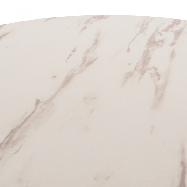 ΤΡΑΠΕΖΙ ΤΡΑΠΕΖΑΡΙΑΣ FB99421.11 ΣΤΡΟΓΓΥΛΟ WHITE MARBLE Φ90x74Υεκ. 6