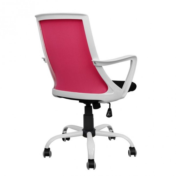 ΚΑΡΕΚΛΑ ΓΡΑΦΕΙΟΥ FB91053.05 ΡΟΖ & ΠΟΔΙ ΜΕΤΑΛΛΙΚΟ 58x59x103 εκ. 4