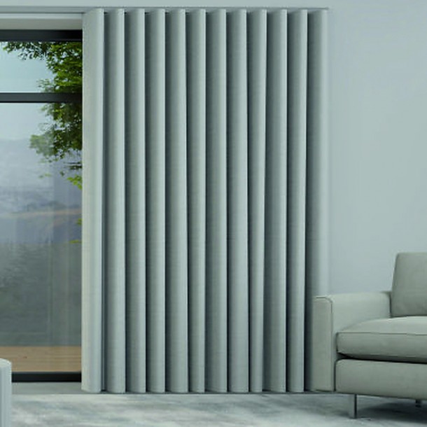 Κουρτίνα Wave Blackout Light Grey Έτοιμη Ραμμένη 140x260 0