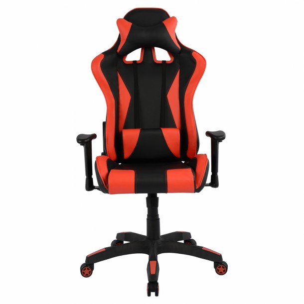 ΚΑΡΕΚΛΑ ΓΡΑΦΕΙΟΥ GAMING FB1062.01 ΜΑΥΡΟ ΚΟΚΚΙΝΟ PU 68,5 x 71,5 x 133,5 εκ. 2