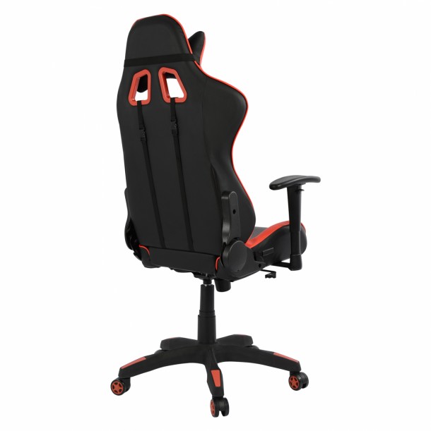 ΚΑΡΕΚΛΑ ΓΡΑΦΕΙΟΥ GAMING FB1062.01 ΜΑΥΡΟ ΚΟΚΚΙΝΟ PU 68,5 x 71,5 x 133,5 εκ. 5