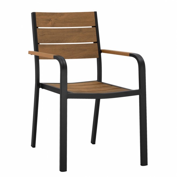 ΠΟΛΥΘΡΟΝΑ ΑΛΟΥΜΙΝΙΟΥ ΑΝΘΡΑΚΙ ΜΕ POLYWOOD FB95127.02 55x56x85Υεκ. 0