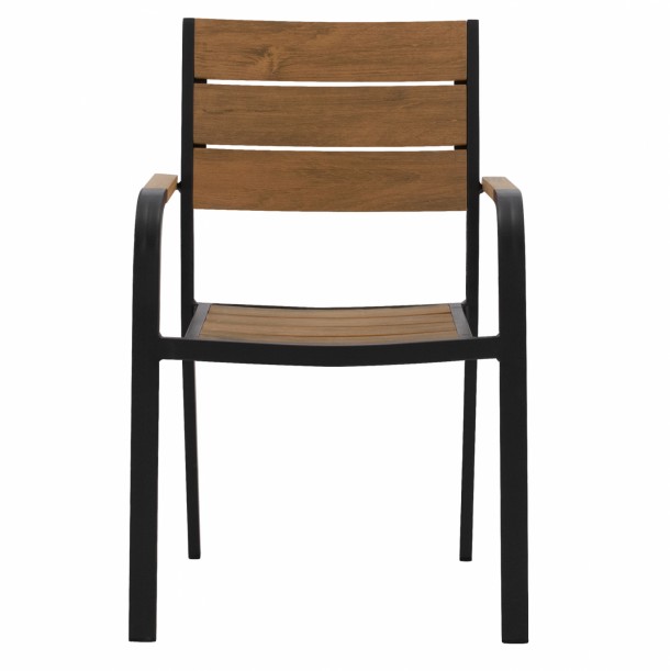ΠΟΛΥΘΡΟΝΑ ΑΛΟΥΜΙΝΙΟΥ ΑΝΘΡΑΚΙ ΜΕ POLYWOOD FB95127.02 55x56x85Υεκ. 2