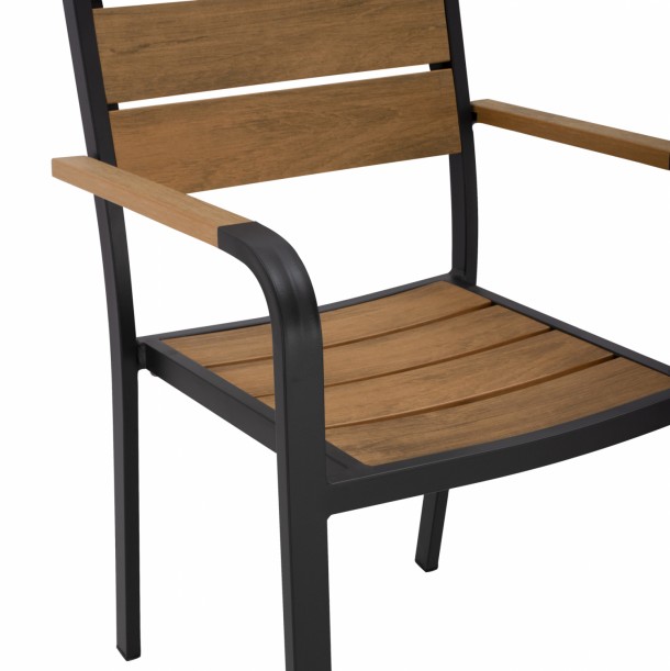 ΠΟΛΥΘΡΟΝΑ ΑΛΟΥΜΙΝΙΟΥ ΑΝΘΡΑΚΙ ΜΕ POLYWOOD FB95127.02 55x56x85Υεκ. 6
