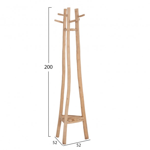 ΚΑΛΟΓΕΡΟΣ ΜΕ 3 ΚΟΛΩΝΕΣ FB94881 ΞΥΛΟ TEAK ΣΕ ΦΥΣΙΚΟ 52x52x200Υεκ. 1