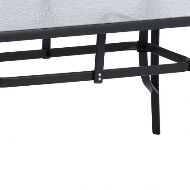 ΤΡΑΠΕΖΙ BRUNO 150X90Χ72Υεκ. ΓΚΡΙ ΜΕΤΑΛΛΙΚΟ ΜΕ ΓΥΑΛΙΝΗ ΕΠΙΦΑΝΕΙΑ FB5145.01 4