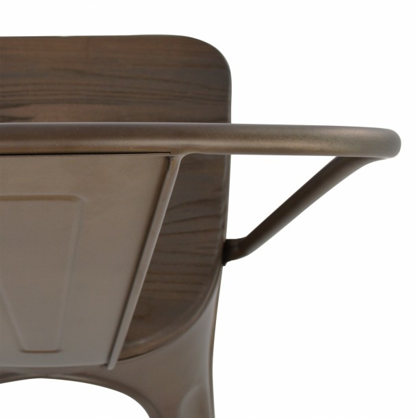 ΚΑΡΕΚΛΑ ΜΕΤΑΛΛΙΚΗ 45x49x83 εκ. FB0604.04 MELITA ΣΕ RUSTY ΚΑΙ ΞΥΛΟ 7