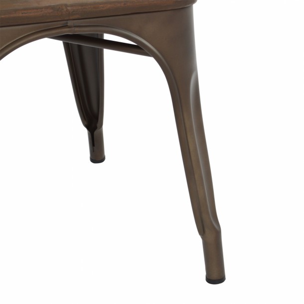 ΚΑΡΕΚΛΑ ΜΕΤΑΛΛΙΚΗ 45x49x83 εκ. FB0604.04 MELITA ΣΕ RUSTY ΚΑΙ ΞΥΛΟ 9