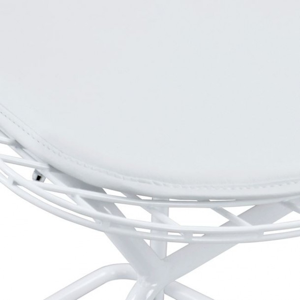 ΣΚΑΜΠΩ ΜΠΑΡ ΜΕΤΑΛΛΙΚΟ FB98046.02 ΛΕΥΚΟ ΜΕ ΛΕΥΚΟ PU K/D 54x61x113,5 εκ. 6
