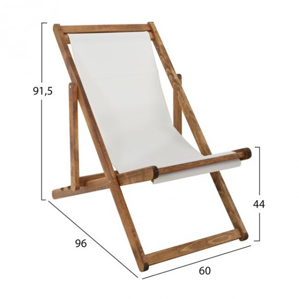 ΣΕΖΛΟΝΓΚ ΧΩΡΙΣ ΜΠΡΑΤΣΑ ΜΑΣΙΦ ΟΞΙΑ ME ΠΑΝΙ PVC FB95426 60x96x91,5 cm 1