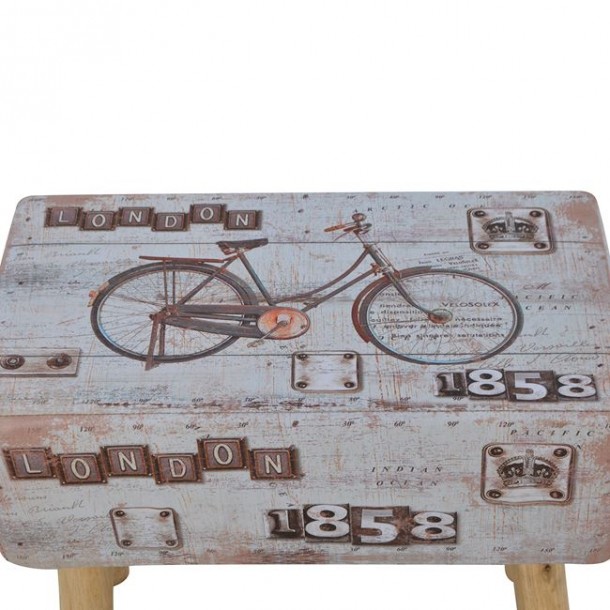 ΣΚΑΜΠΩ ΑΠΟ PU ΜΕ 4ΠΟΔΙΑ ΞΥΛΙΝΑ FB98150 BIKE 53X31X48Υεκ. 4