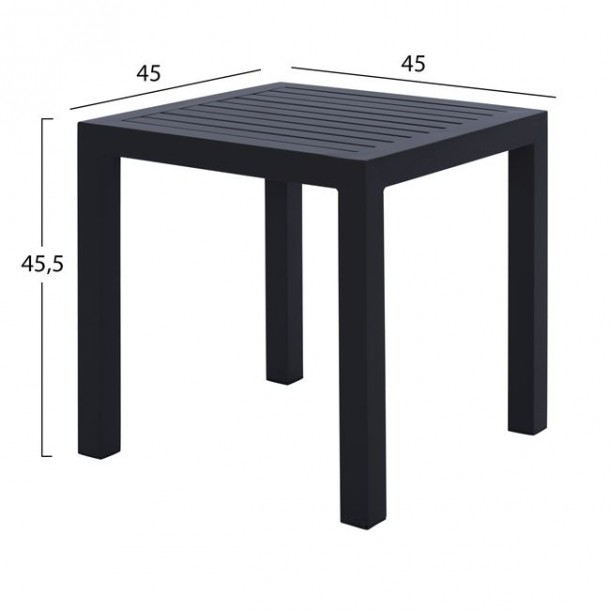 ΤΡΑΠΕΖΙ ΑΛΟΥΜΙΝΙΟΥ FB95402.02 ΓΚΡΙ 45x45x45,5 εκ. 1