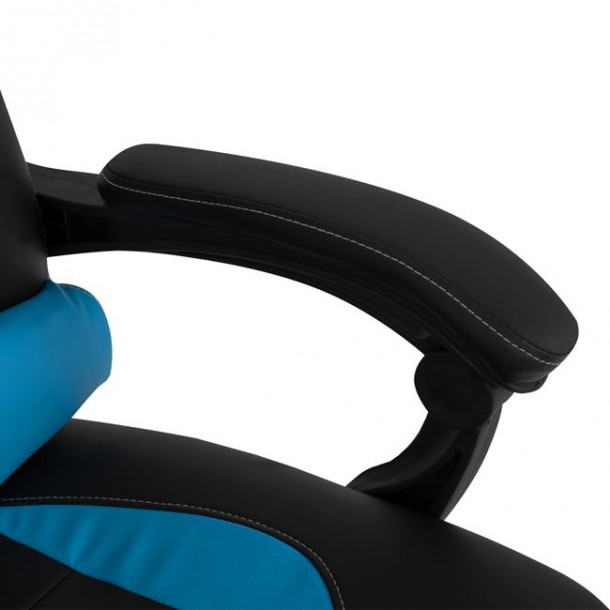 ΠΟΛΥΘΡΟΝΑ GAMING FB1055.08 SYNCHRO ΜΑΥΡΟ ΚΑΙ ΓΑΛΑΖΙΟ PU 66x67x130 cm 8