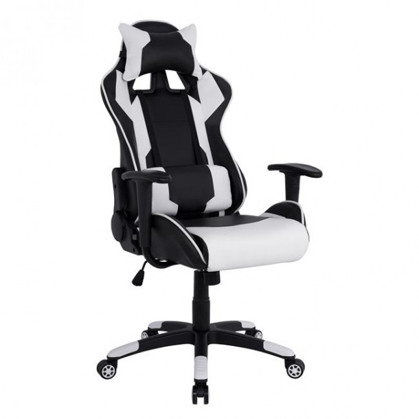 ΠΟΛΥΘΡΟΝΑ GAMING FB91072.04 ΜΑΥΡΗ ΛΕΥΚΗ 66,5x70x(122-129) cm 0