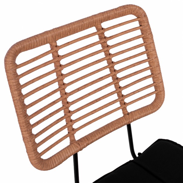 ΚΑΡΕΚΛΑ ΜΕΤΑΛΛΙΚΗ ΜΕ ΜΑΞΙΛΑΡΙ FB95454 ΜΕ WICKER ΣΕ ΜΠΕΖ ΑΠΟΧΡΩΣΗ 46,5x55x86 εκ. 6