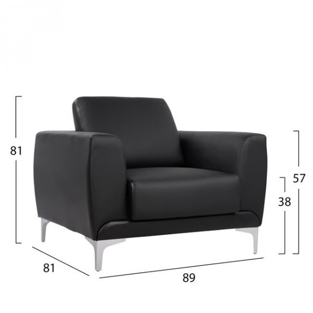 ΠΟΛΥΘΡΟΝΑ FB93121.11 ΜΕ ΜΑΥΡΟ PU 89x81x81 εκ. 1