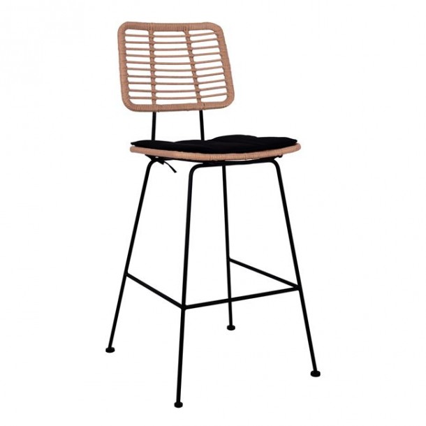 ΣΚΑΜΠΟ ΜΕΤΑΛΛΙΚΟ ΜΕ ΜΑΞΙΛΑΡΙ FB95455 ΜΕ WICKER ΜΠΕΖ 46,5x55x117,5Υ εκ. 0