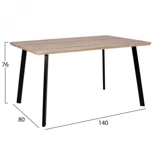 ΣΕΤ ΤΡΑΠΕΖΑΡΙΑΣ 5ΤΜΧ FB910346 ΤΡΑΠΕΖΙ 140x80x76 cm & 4 ΚΑΡΕΚΛΕΣ TWIST 1