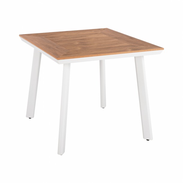 ΤΡΑΠΕΖΙ ΑΛΟΥΜΙΝΙΟΥ ΛΕΥΚΟ ΜΕ ΕΠΙΦΑΝΕΙΑ POLYWOOD FB95563.01 80x80x73Υ ΕΚ. 0