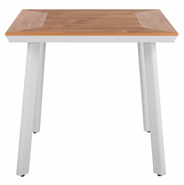 ΤΡΑΠΕΖΙ ΑΛΟΥΜΙΝΙΟΥ ΛΕΥΚΟ ΜΕ ΕΠΙΦΑΝΕΙΑ POLYWOOD FB95563.01 80x80x73Υ ΕΚ. 2