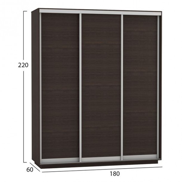 ΝΤΟΥΛΑΠΑ ΣΥΡΟΜΕΝΗ 3ΦΥΛΛΗ FB92305.02 WENGE 180X60X220εκ. 1