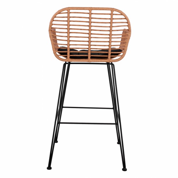 ΣΚΑΜΠΟ ΜΕΤΑΛΛΙΚΟ ΜΕ ΜΑΞΙΛΑΡΙ FB95640 ΜΕ WICKER ΣΕ ΜΠΕΖ ΑΠΟΧΡΩΣΗ 54x61x109 εκ. 5