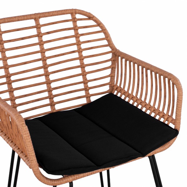 ΣΚΑΜΠΟ ΜΕΤΑΛΛΙΚΟ ΜΕ ΜΑΞΙΛΑΡΙ FB95640 ΜΕ WICKER ΣΕ ΜΠΕΖ ΑΠΟΧΡΩΣΗ 54x61x109 εκ. 6