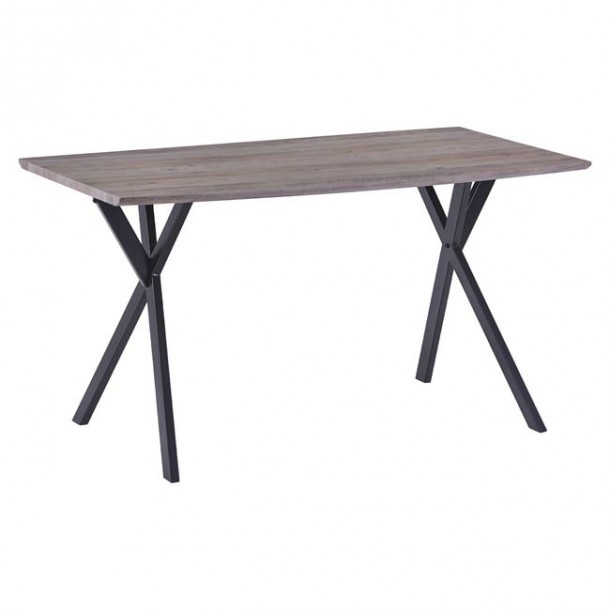 ΤΡΑΠΕΖΙ ΜΕ MDF ΕΠΙΦΑΝΕΙΑ OLD BEECH & ΜΕΤΑΛΛΙΚΑ ΠΟΔΙΑ FB98550.02 140X80X75Υεκ. 0