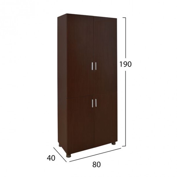 ΒΙΒΛΙΟΘΗΚΗ ΓΡΑΦΕΙΟΥ ΕΠΑΓΓΕΛΜΑΤΙΚΗ WENGE FB92055.12 80Χ40Χ190Υ εκ. 1