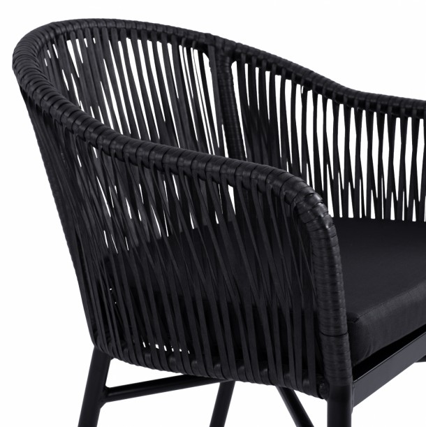 ΠΟΛΥΘΡΟΝΑ ΑΛΟΥΜΙΝΙΟΥ FB95698.02 ΜΑΥΡΗ & ΜΕ ΜΑΥΡΟ WICKER 57x58x77Υ εκ. 7