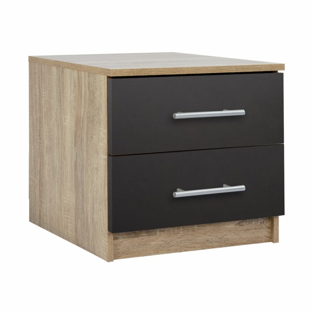 ΚΟΜΟΔΙΝΟ ΜΕΛΑΜΙΝΗΣ FB92220.04 SONAMA ΓΚΡΙ 48X40X41Υ εκ. 0