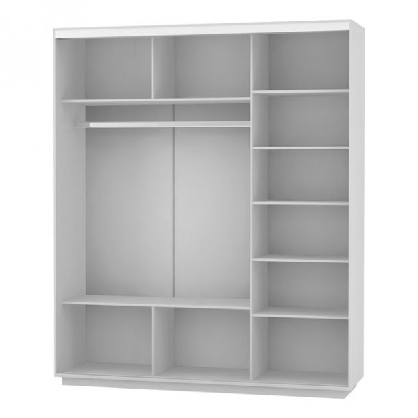 ΝΤΟΥΛΑΠΑ ΣΥΡΟΜΕΝΗ 3ΦΥΛΛΗ FB92380.03 ΛΕΥΚΗ 180X60X220 εκ. 2
