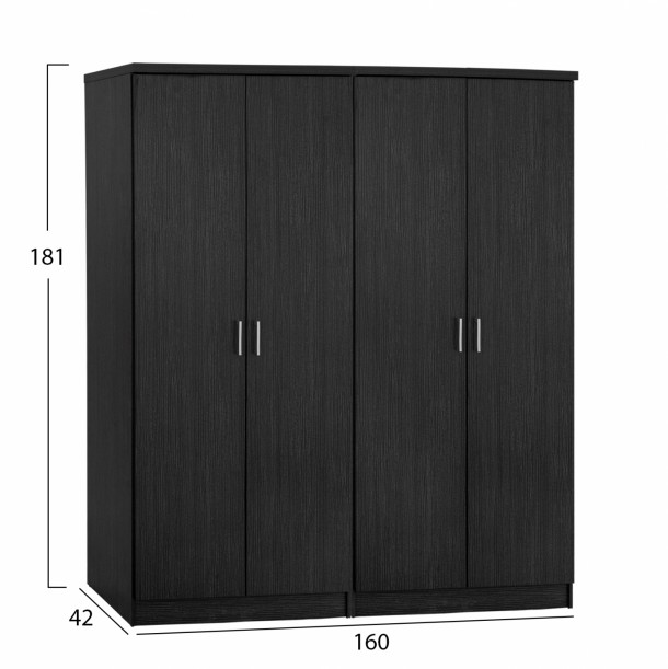 ΣΕΤ 2 ΤΜΧ ΝΤΟΥΛΑΠΑ 4ΦΥΛΛΗ ZEBRANO 160X42X181 FB911351.01 1