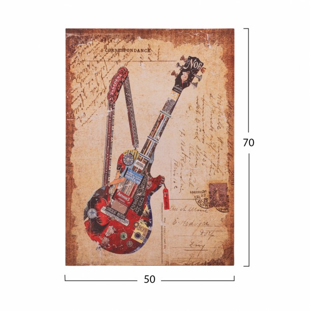 ΠΙΝΑΚΑΣ ΚΑΜΒΑΣ GUITAR FB97153.08 50X70X2.5 εκ. 1