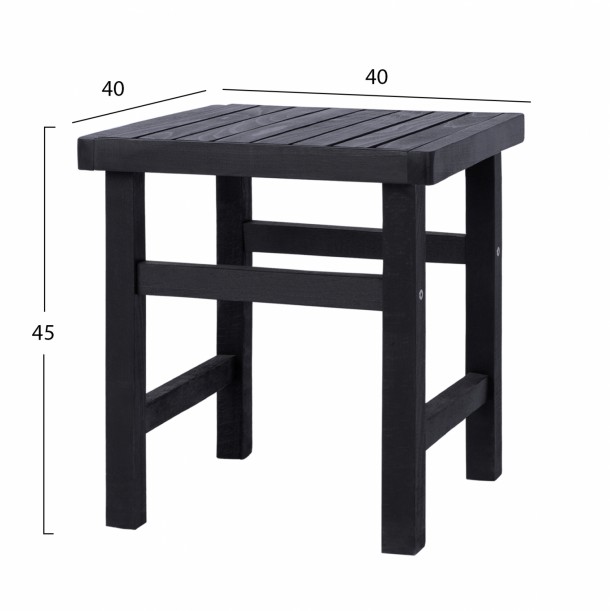 ΣΚΑΜΠΩ ΤΡΑΠΕΖΑΚΙ ΜΑΥΡΟ KOLI 40Χ40X45Υ εκ. FB9289.04 1