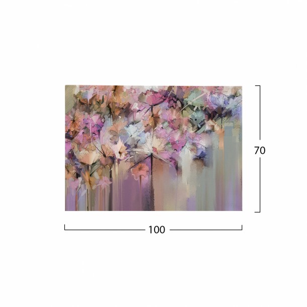 ΠΙΝΑΚΑΣ ΚΑΜΒΑΣ PASTEL FLOWERS FB97197.03 100X3X70 εκ. 1