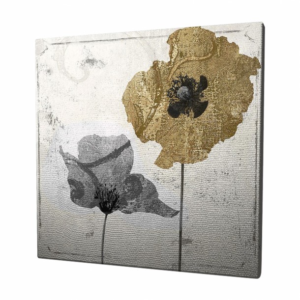 ΠΙΝΑΚΑΣ ΚΑΜΒΑΣ GOLDEN FLOWER FB97199.02 45x45x3 εκ. 3