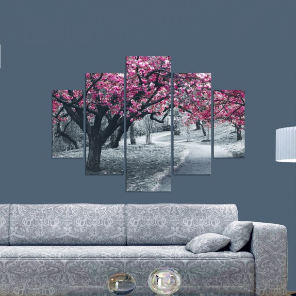 ΠΙΝΑΚΑΣ ΠΕΝΤΑΠΤΥΧΟ MDF BLOOMING TREE 82Χ56x3  FB97207.04 2