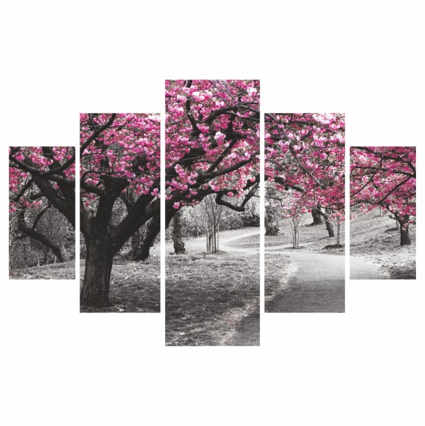 ΠΙΝΑΚΑΣ ΠΕΝΤΑΠΤΥΧΟ MDF BLOOMING TREE 82Χ56x3  FB97207.04 0