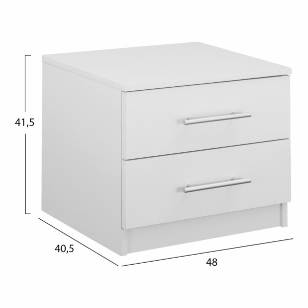 ΚΟΜΟΔΙΝΟ ΜΕΛΑΜΙΝΗΣ FB92220.05 ΛΕΥΚΟ 48x40,5x41,5 εκ. 1