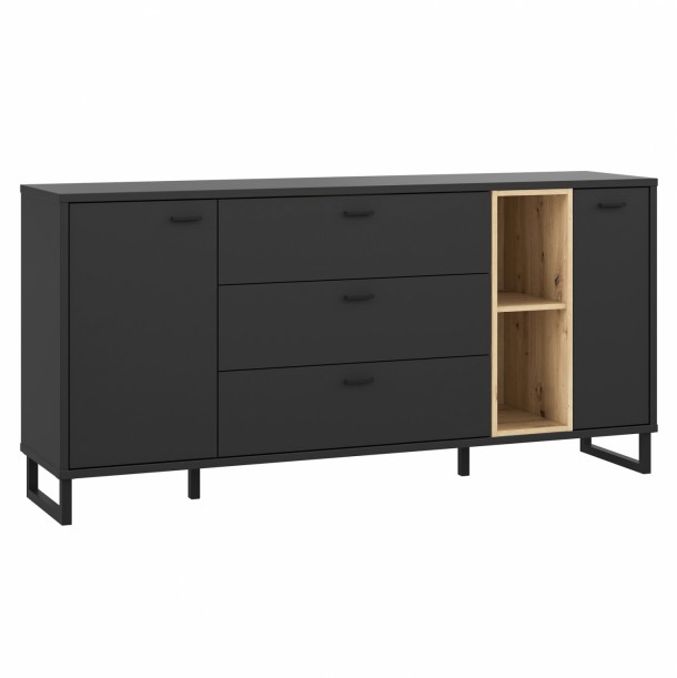 ΜΠΟΥΦΕΣ ΜΕΛΑΜΙΝΗΣ FB98829 ΜΑΥΡΟ ΦΥΣΙΚΟ 174,2x41,5x84 εκ. 4