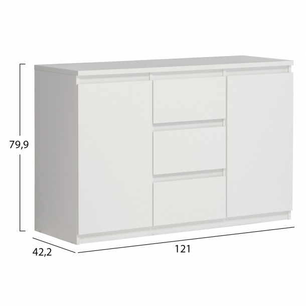 ΜΠΟΥΦΕΣ ΜΕΛΑΜΙΝΗΣ FB98835.02 ΛΕΥΚΟ 121x42,2x79,9 εκ. 1