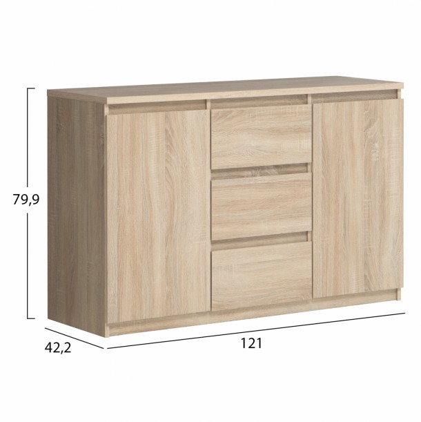ΜΠΟΥΦΕΣ ΜΕΛΑΜΙΝΗΣ FB98835.01 SONAMA 121x42,2x79,9 εκ. 1