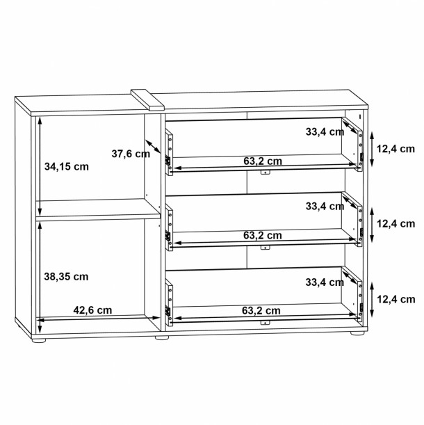 ΣΥΡΤΑΡΙΕΡΑ ΜΕ ΝΤΟΥΛΑΠΙ FB98810 ΚΑΡΥΔΙ ΓKΡΙ 114,9x42,5x80 εκ. 2