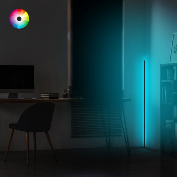 ΦΩΤΙΣΤΙΚΟ ΔΑΠΕΔΟΥ ΜΑΥΡΟ ΜΕ RGB LED & ΑΣΥΡΜΑΤΟ ΧΕΙΡΙΣΤΗΡΙΟ FB97309 30x30x120 εκ. 6