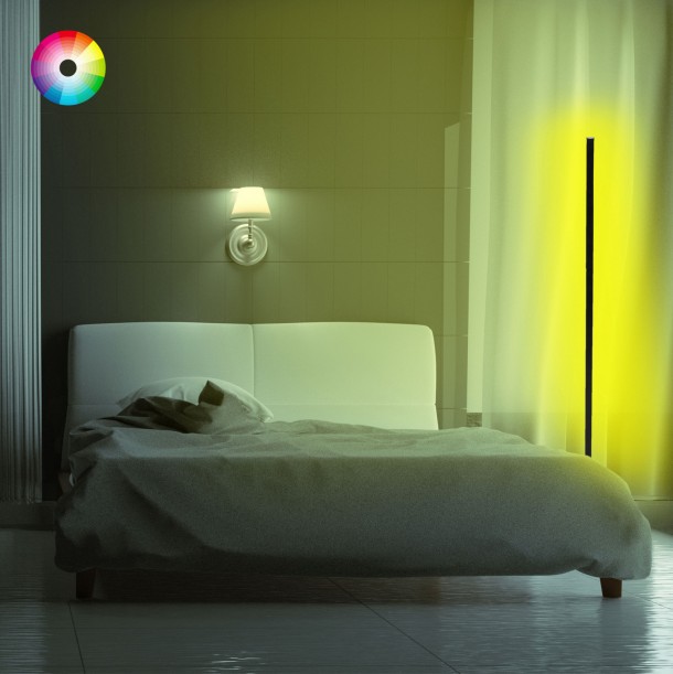ΦΩΤΙΣΤΙΚΟ ΔΑΠΕΔΟΥ ΜΑΥΡΟ ΜΕ RGB LED & ΑΣΥΡΜΑΤΟ ΧΕΙΡΙΣΤΗΡΙΟ FB97309 30x30x120 εκ. 7